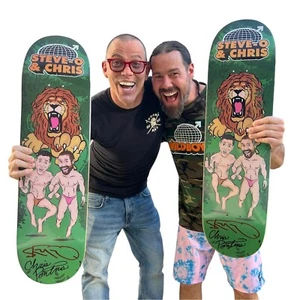 Chris Pontius und Steve-O Wilboyz signiertes Skateboarddeck SIGNIERT!!! 8.25 - Bild 1 von 3