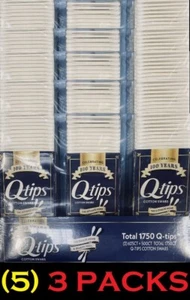 Q-tips Original Cotton Swabs For Hygiene & Beauty Care (5) 3 PACKS 8750 Count - Picture 1 of 4