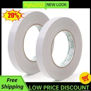 8M Double Sided Clear Adhesive Sticky Tape Thin Strong Roll Adhesive Sellotape ！ - Photo 1 sur 18
