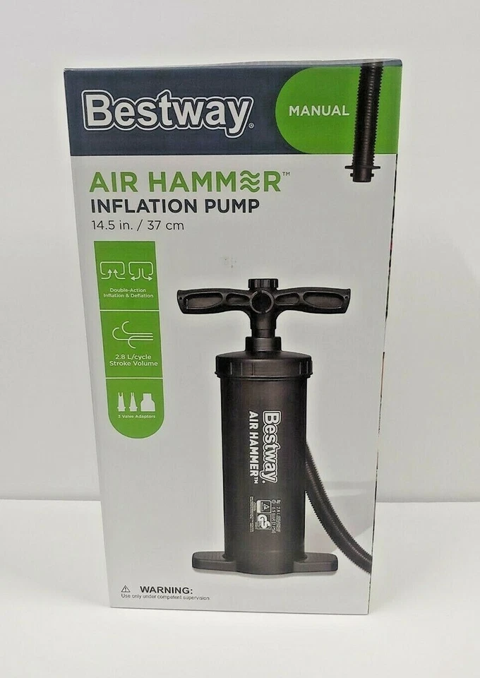 Bestway Air Hammer Double Action Manual Inflation-Deflation Hand Air Pump NIB - Image 1 of 4