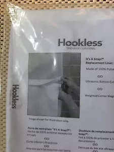 Tenda doccia bagno a scatto senza ganci bianca fodera 100% poliestere - Foto 1 di 2