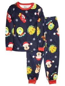 Jungen blau Disney Figur Weihnachten Pyjama Shirt & Schlafhose Set Medium 8 - Bild 1 von 2