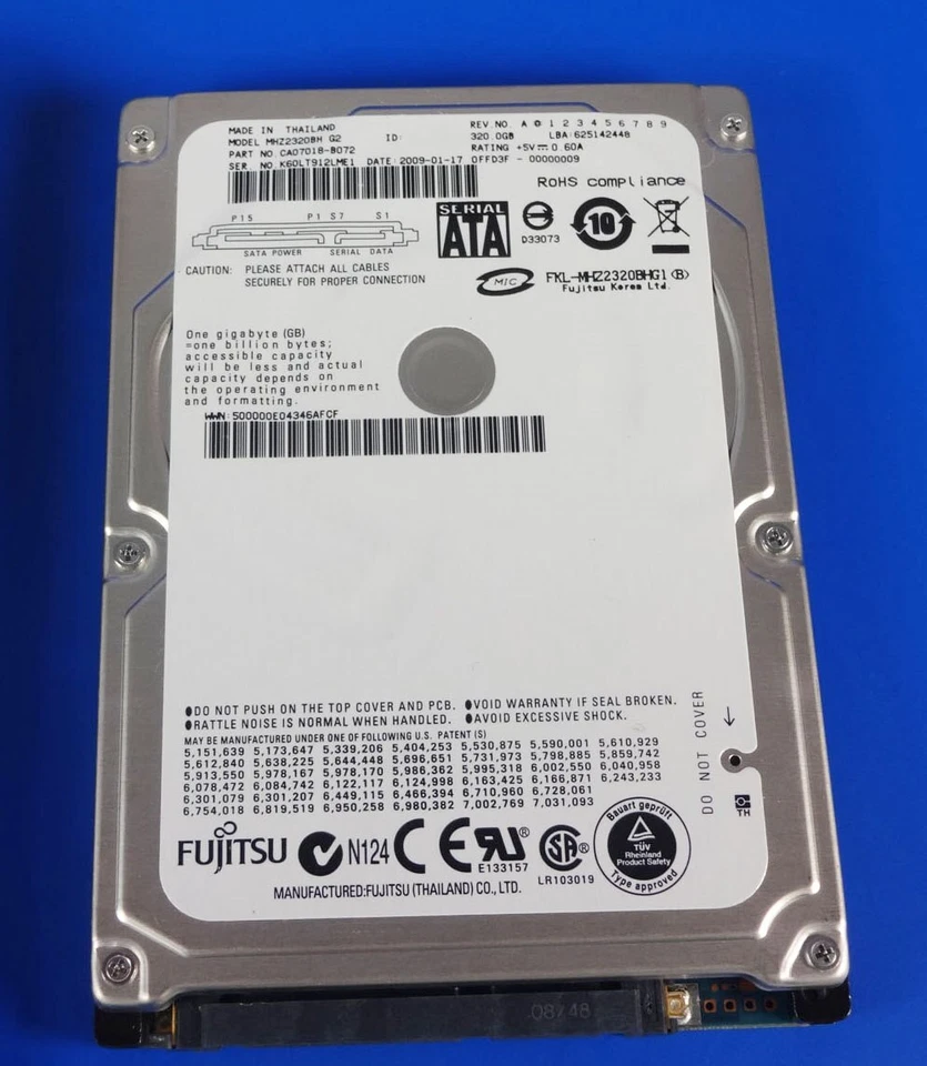Fujitsu MHZ2320BH G2 HDD SATA II - 320GB - 2.5 Festplatte - Bild 1 von 1
