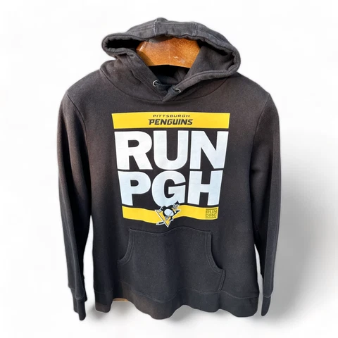 Pittsburgh Penguins Sweatshirt Run DMC PGH Tour Hoodie Fanatics Hoodie Size XL Cover