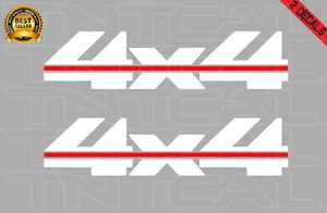 4x4 Decal Set Fits Chevy 1988-1997 Silverado GMC Sierra Vinyl Sticker white/red - Picture 1 of 1