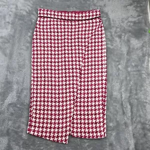 Zara Skirt Women's Sz. XL White/Pink Long Knit Crochet Look 100% Polyester - Picture 1 of 10