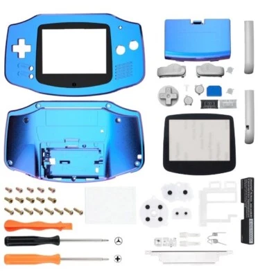 Gameboy Advance Shell Housing Game Boy IPS Ready Trim Chameleon Purple Blue - Image 1 of 4