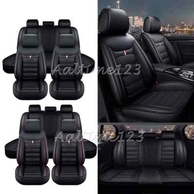 For Hyundai Elantra Leather Front Rear Seat Cover 2/5-Seat Protector Full Set Foto 1 de 4
