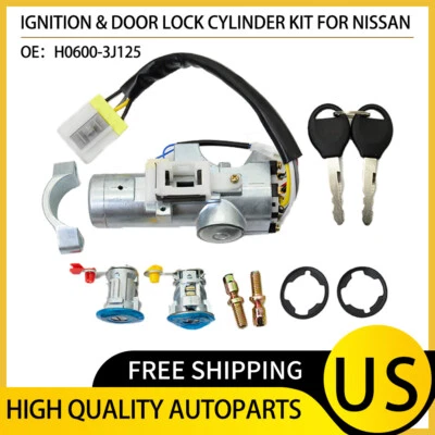 Novo Interruptor de Cilindro de Fechadura de Porta de Ignição EUA para 00-04 Nissan Xterra 99-03 Frontier - Imagem 1 de 4