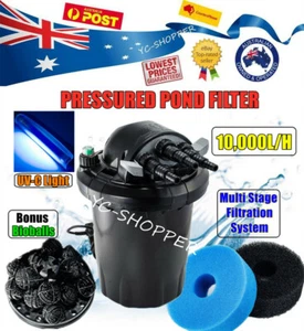 Aquarium External Canister Filter Aqua Fish Tank Pond Water UV Light 10000 L/H - Picture 1 of 6
