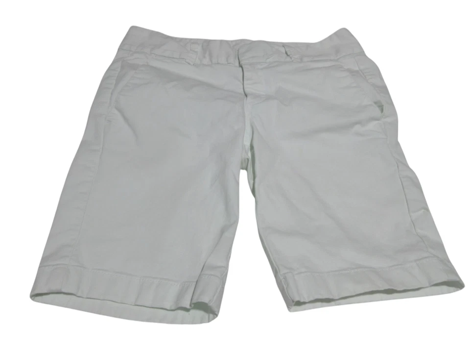 Pantalones Cortos Talla 0 J Crew Andie Blanco Para Mujer Bermudas Denim Entrepierna 8.5" Y2K Foto 1 de 4