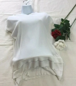 Worthington White Ruffle Sleeveless Sweater Shirt NWT NEW Size S - Picture 1 of 8