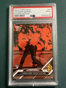 2024 TOPPS NOW Eclipse Edition #45 JACKSON MERRILL PSA 9 MINT SD PADRES ROOKIE - Foto 1 di 2