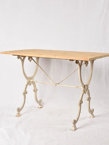 Antique French bistro table - wooden top 41¼" x 24" Cover