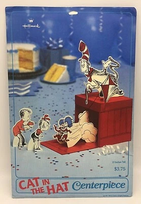 NOS 1985 Hallmark Cat in the Hat Paper Centerpiece Dr. Seuss BIRTHDAY PARTY - Image 1 of 4