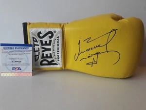 Juan Manuel Marquez Signed Cleto Reyes Yellow Boxing Glove PSA/DNA Fighter RH - Picture 1 of 3