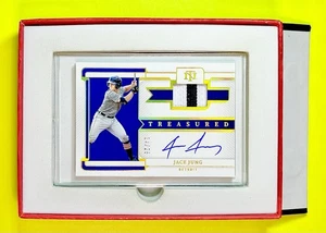2023 National Treasures Jace Jung ROOKIE PATCH AUTO 14/25 SP - Detroit Tigers - Picture 1 of 8