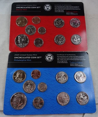 2025 P & D US Mint Set Uncirculated 20 Coins OGP Original Mint Packaging - Image 1 of 4