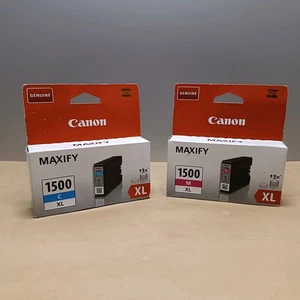 Canon Genuine Maxify PGI-1500XL Drucker Patronen Cyan + Magenta 12ml Original - Afbeelding 1 van 5