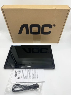 AOC E1659FWU 15.6" Ultra Slim 1366x768 200 Powered Portable LED - Scratch & Dent - Image 1 of 4