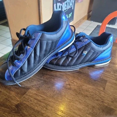 3G Kicks SK900 Profesional Bowling Shoes Mens 4.5 Womens 6.5 Black Blue Nice - Image 1 of 4