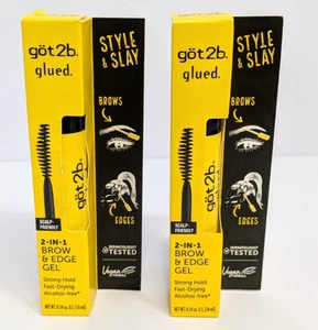 GOT2B Glued 2-in-1 Brow and Edge Gel Lot of 2 Strong Hold 0.54oz Each NEW - Picture 1 of 2