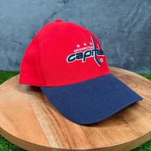 Washington Capitals Reebok NHL Hat Cap Red Blue Hockey Adjustable Strapback Mens - Picture 1 of 8