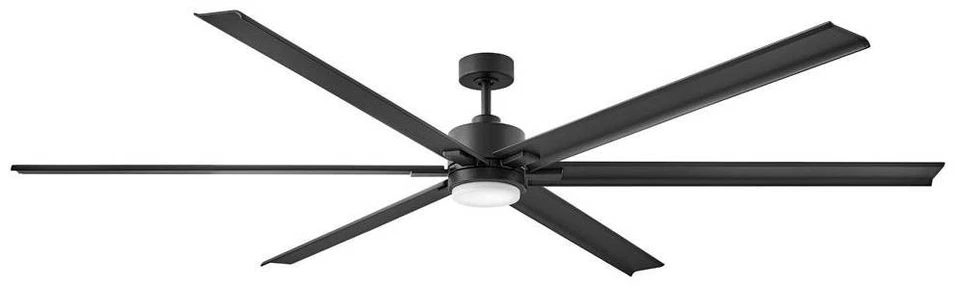 Ventilador de teto inteligente LED externo 99" Hinkley Indy Maxx preto fosco - Imagem 1 de 1