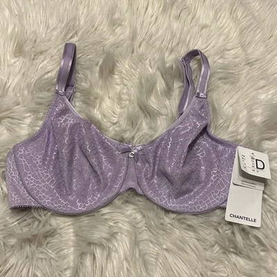 Chantelle 34D Bra Lavender C Magnifique Minimizer Underwire 1891 NEW $84 - Image 1 of 4