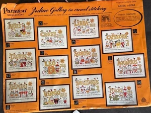 Paragon Zodiac Gallery Aries Crewel Stitchery Kit No. 0744 - Picture 1 of 12