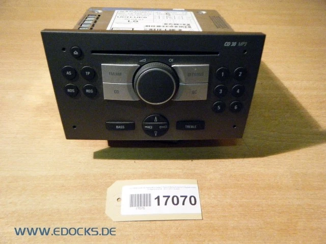 CD30 CD Radio MP3 LS Corsa C Tigra B Meriva A Vectra C Signum Vivaro Opel - Bild 1 von 3