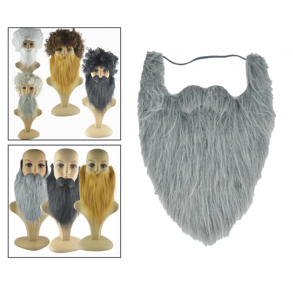 Fake Beard Props Beard with Elastic Rope Funny for Adults Professional Xmas - Image 1 of 1