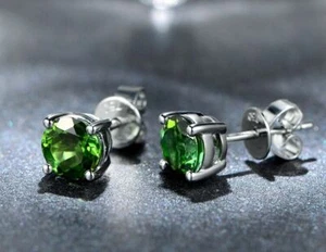925 Sterling Silver Multi Colour Cubic Zirconia Stud Earrings Women Jewellery - Picture 1 of 5
