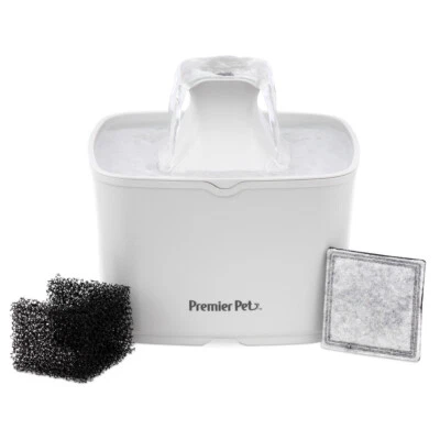Premier Pet PET FOUNTAIN 60oz + WATER FILTER for CATS & SMALL DOGS BPA-FREE Pump - Image 1 of 4