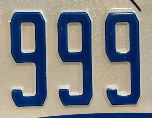 LICENSE PLATE Michigan triple 999  EWQ – 7999  - Picture 1 of 2