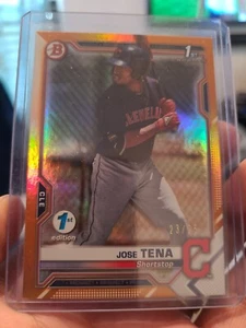 JOSE TENA 2021 Topps 1st Bowman 1st Edition ORANGE FOIL 23/25  - Picture 1 of 2