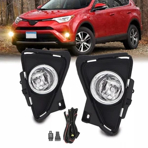 For 2016 2017 2018 Toyota RAV4 Driving Fog Lights Bumper Lamps+Switch+Wiring Kit - Picture 1 of 23
