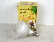 Vintage Westinghouse Sunlamp Box With Original Light Bulb Tested & Works