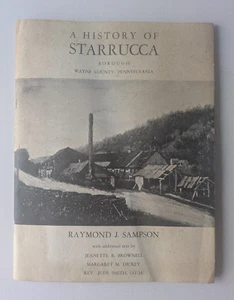 A History of Starrucca - Wayne County, Pa. - Raymond Sampson 1972 VTG Map - Imagen 1 de 6
