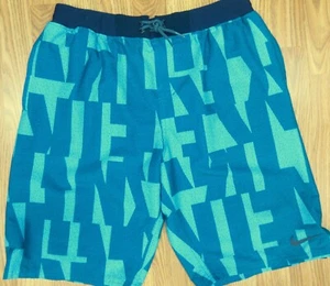 PANTALONES CORTOS DE BAÑO NIKE FORRADOS PARA HOMBRE POLI/SPANDEX TURQUESA TALLA GRANDE, L - Imagen 1 de 4