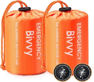 Emergency Sleeping Bag, Portable Emergency Blanket Thermal Bivy Sack, Waterproof - Picture 1 of 12
