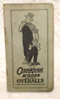 Antique~OshKosh B'Gosh Union Made Overalls~Train Yard Record Booklet~1920's