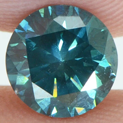 Round Shape Diamond Fancy Green Color Natural Loose Enhanced VVS2 1.06 Carat - Image 1 of 4