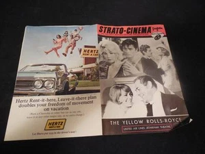 1965 United Air Lines Yellow Rolls Royce Movie Program - Picture 1 of 1