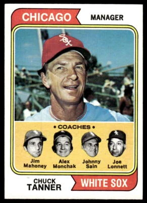 1974 Topps #221 White Sox Field Leaders Chuck Tanner BASEBALL Chicago White Sox - Image 1 of 2
