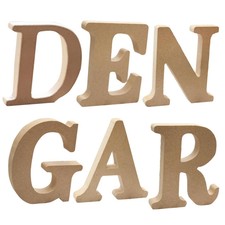 6Piece Wooden GARDEN Letters Plaques Alphabets Wall Hanging Craft Home Decor