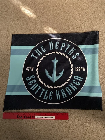 SEATTLE KRAKEN The Depths 47N 122W Rally Towel SGA Cover