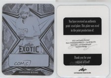 2022 Leaf Exotic Printing Plate Black Snakeskin 1/1 Cameron Rising #BA-CR1 Auto