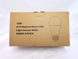 Dusk to Dawn Light Bulbs A19 LED Sensor Bulbs Automatic On/Off Daylight - Picture 1 of 5