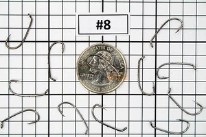 100x #8 Baitholder Fishing Hooks Offset Strong Chemically Sharpened Jig USA! - Picture 1 of 5